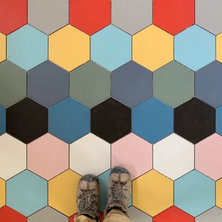 Colored Hexagon Tiles - Kitchen Design 