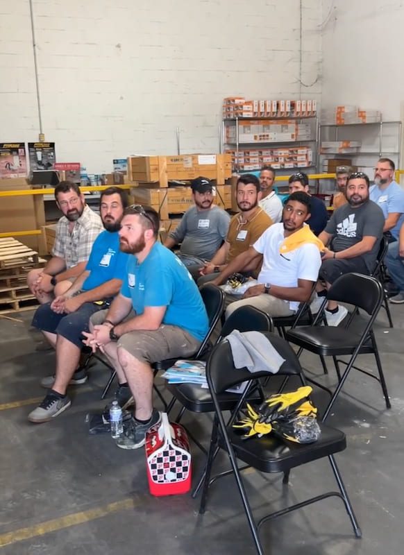 Tile Installers Attending NTCA Training Session