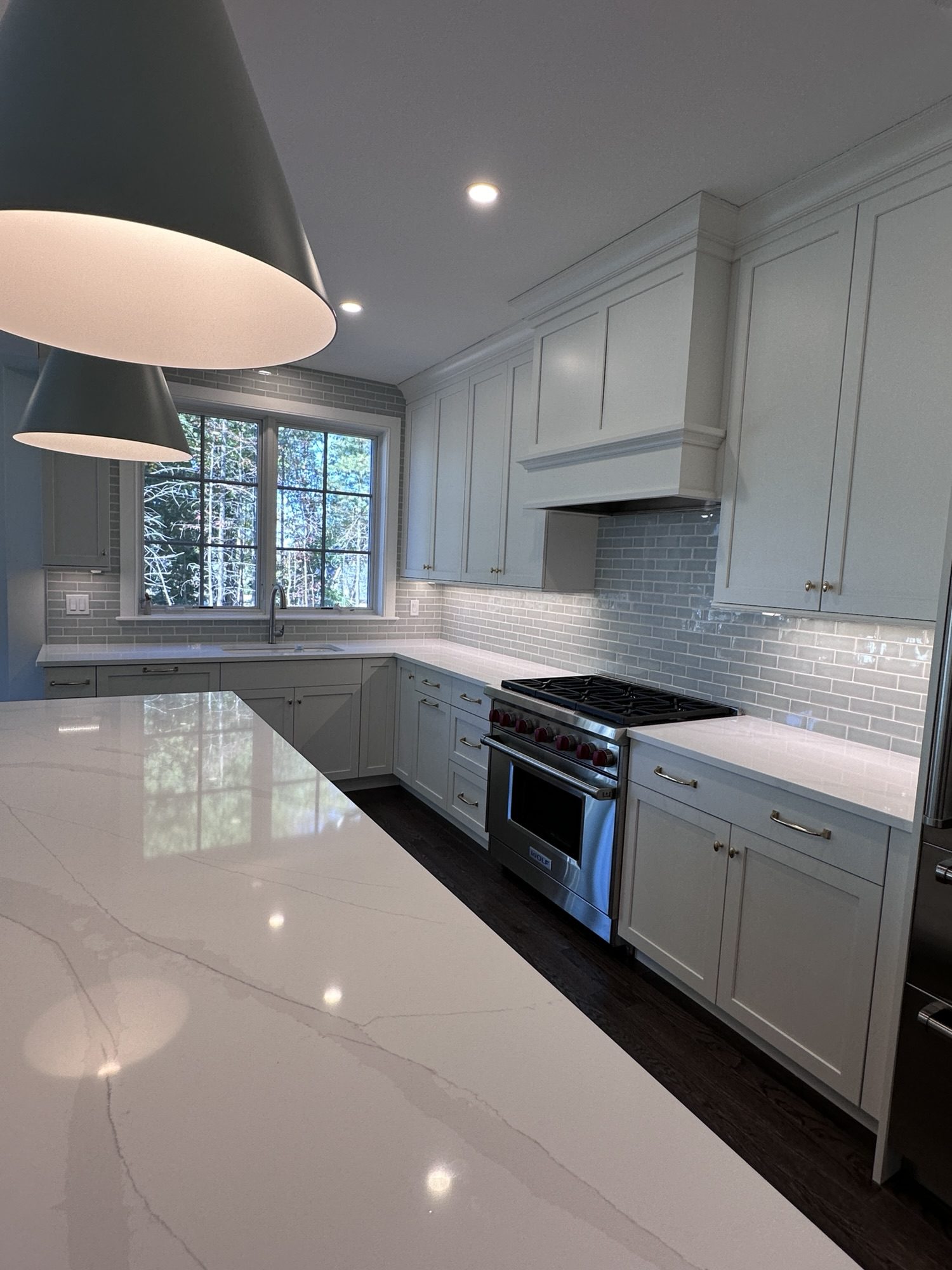 Backsplash tile installation in Newton, MA — completed project by Davie Mac Tile