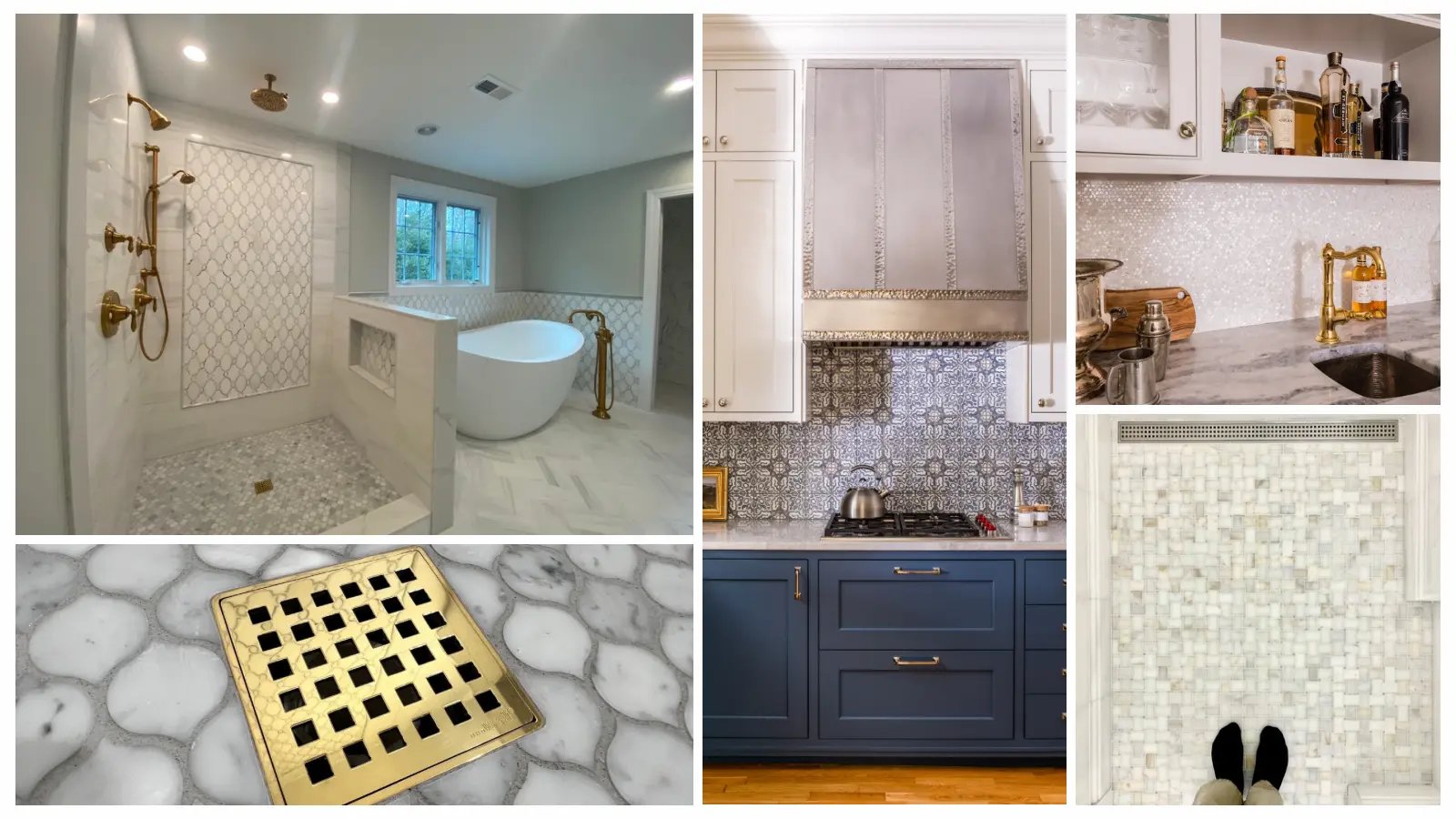 Tile installation projects by Davie Mac Tile - bathrooms, backsplashes, and custom floors